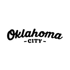 Oklahoma city lettering design. Oklahoma typography design. Vector and illustration.

