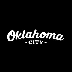 Oklahoma city lettering design. Oklahoma typography design. Vector and illustration. 