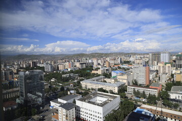 Obraz premium Top view of Ulaanbaatar city