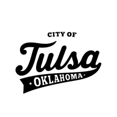City of Tulsa lettering design. Tulsa, Oklahoma typography design. Vector and illustration.
