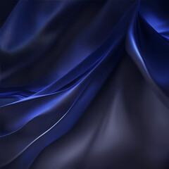 Obraz premium blue silk background - Blue satin fabric - silk background - Generative AI