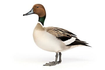 Obraz premium Northern pintail isolated on white background.