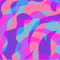 Vector abstract pattern in the form of wavy lines on a multi-colored background