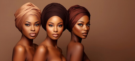 Africa model fashion, beautiful female with makeup style touch face perfect skin, natural beauty glowing smooth skin, Facial treatment, Cosmetology, plastic surgery concept