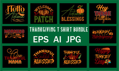 Thanksgiving T Shirt Bundle  , Friday Svg Bundle Design,  Thanks giving SVG Bundle