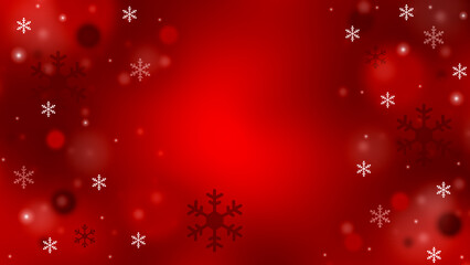 Red Christmas background with snowflakes.