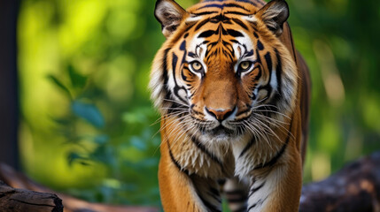 portrait of a tiger in the wild
