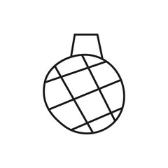 Doodle outline Christmas ball.
