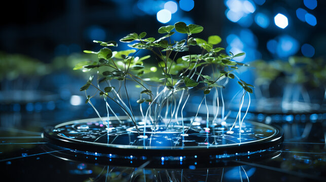 plants in laboratory 