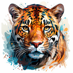 colorful amazon jaguar illustration