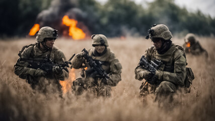 Soldati terrestri al fronte