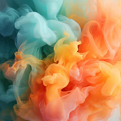 multi-colored smoke on a pattern background created with Generative Ai