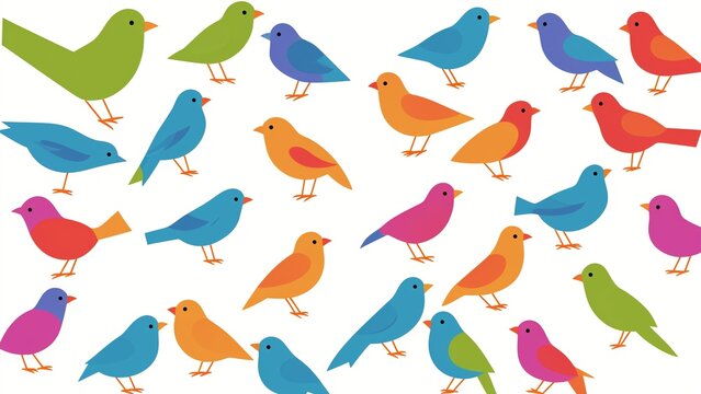 seamless pattern with birds clip art