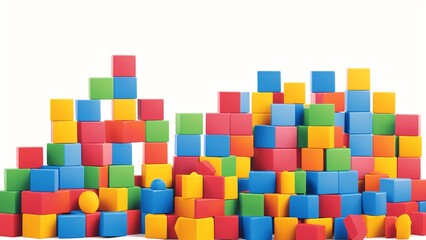 A Pile Of Colorful Blocks