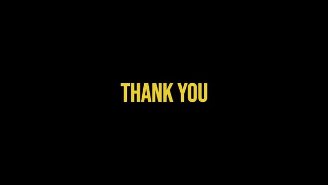 thank you animation for video outro background animation 