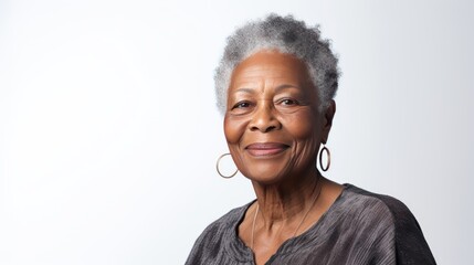 Portrait of a senior African American woman. - obrazy, fototapety, plakaty