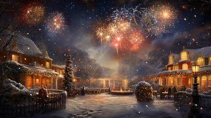 Obraz premium New Year's celebration