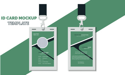  New creative and modern minimal id card design template mockup