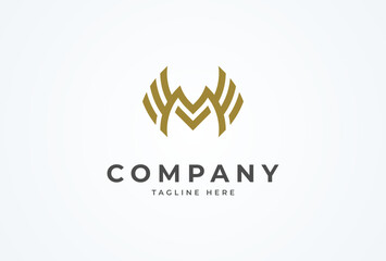 Fototapeta premium Initial W Wing logo. modern letter W forming a wing. Flat Vector Logo Design Template. vector illustration