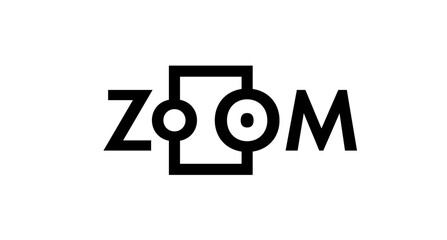 zoom logo on white background. zoom concept