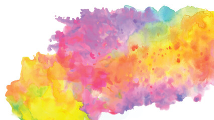 Isolated watercolor splatter stain colorful