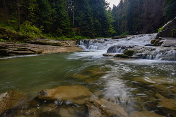 Mountain river with stones