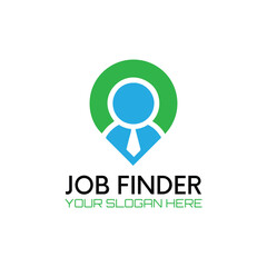 job finder logo design vector format