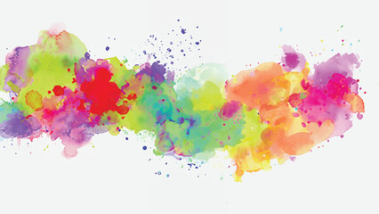 Isolated watercolor splatter stain colorful