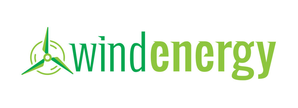 wind energy emblem and logo