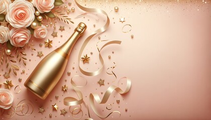 Sophisticated Rose Celebration with Subtle Champagne Hint