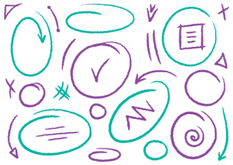 brushed circle and ellipses