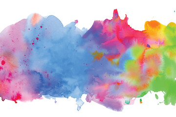 Isolated watercolor splatter stain colorful