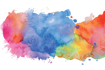 Fototapeta na wymiar Isolated watercolor splatter stain colorful