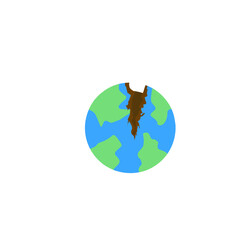 vector illustration of earth cracking disaster