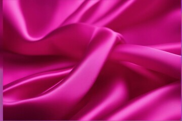 Obraz premium Sophisticated Silk Textures - Exploring the Beauty of a Magenta Surface, Seamlessly Transitioning from Smooth to Wrinkled