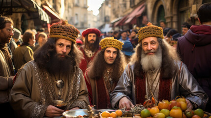 Obraz na płótnie Canvas Purim festival of Jews in Israel