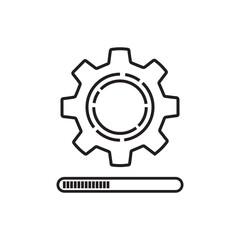 Loading process. Update system icon. Concept of upgrade application progress icon for graphic and web design. Upgrade Update system icon.