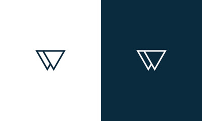 collection of initial w logo design vector