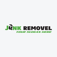 junk removal logo design vector format