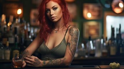 Brewery worker. Young human working in modern beer production factory, blurred large steel fermentation tanks in background