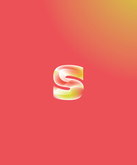 Letter S mesh logo design Gradient logo mesh logo