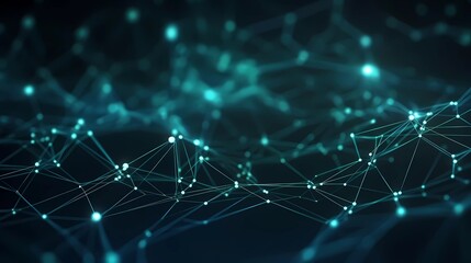 Abstract Digital Connections with Data and Blockchain Technology Generative AI