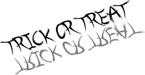 trick or treat text illustration on white background