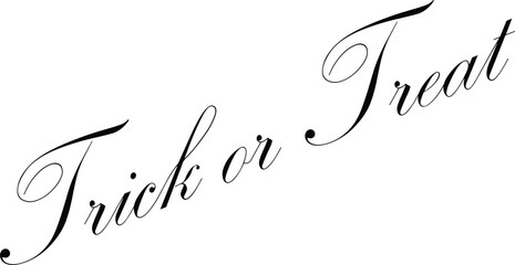 trick or treat text illustration on white background