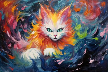 Ferocious thundercats, combining feline grace with electrifying strength - Generative AI