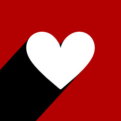 vector flat red heart