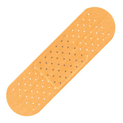 Fabric Plaster Strip. Bandage Adhesive Plaster, 3D rendering isolated on transparent background