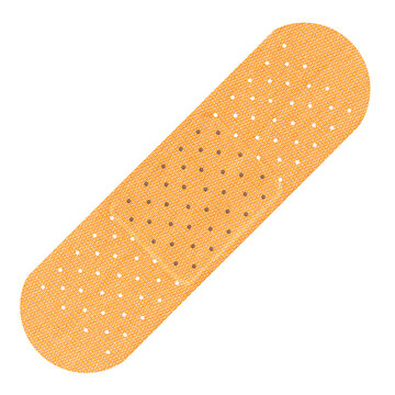 Fabric Plaster Strip. Bandage Adhesive Plaster, 3D rendering isolated on transparent background
