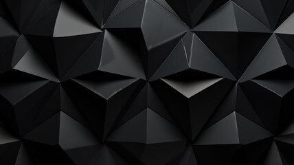 Fototapeta premium Abstract black background with triangular shapes