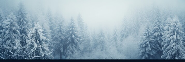 Winter magical background for lettering, magical snowy nature.